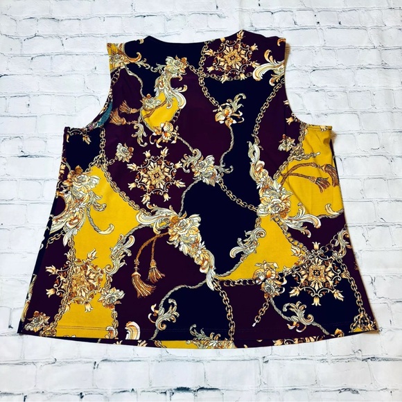 Kasper Womens Size Large Petite PL Sleeveless Designer Old Money Blouse Top - Picture 8 of 9
